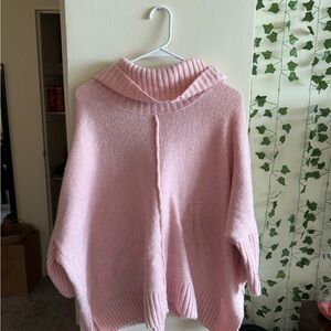 Olive & Oak Pink Cowl Neck Sweater